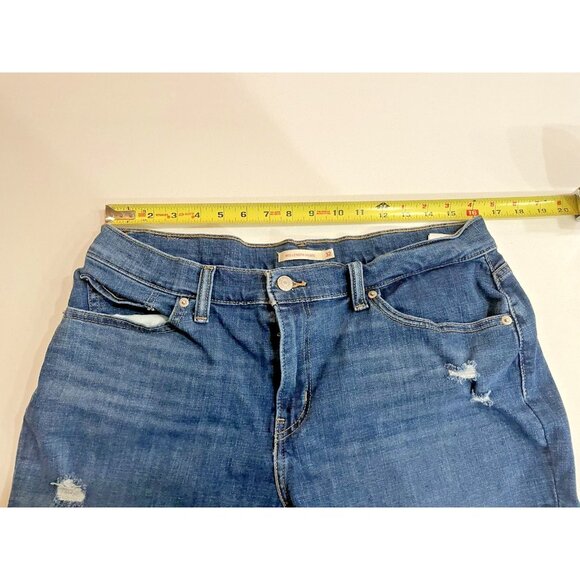 LEVI'S SHORTS 32 Blue Denim Jean Levis Distressed Summer Outdoor Beach Casual - Picture 5 of 6